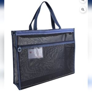 Navy Mesh Tote Bag